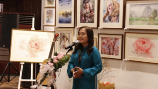 Triển lãm tranh màu nước quốc tế 'Hành trình kết nối'